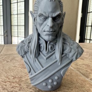 high elf/vampire lieutenant bust, 123mm, unprimed