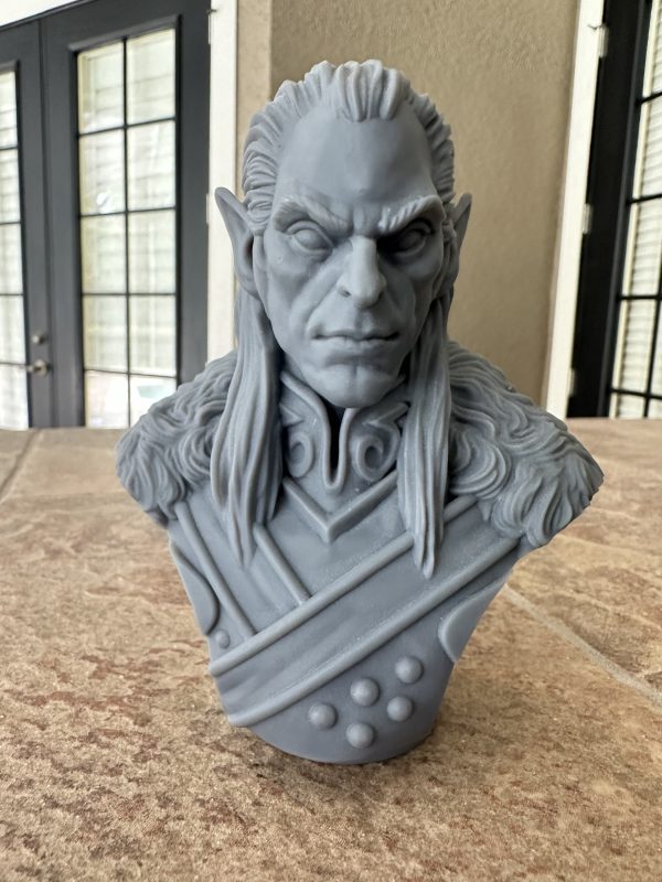 high elf/vampire lieutenant bust, 123mm, unprimed