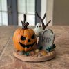 pumpkin scene sculpture