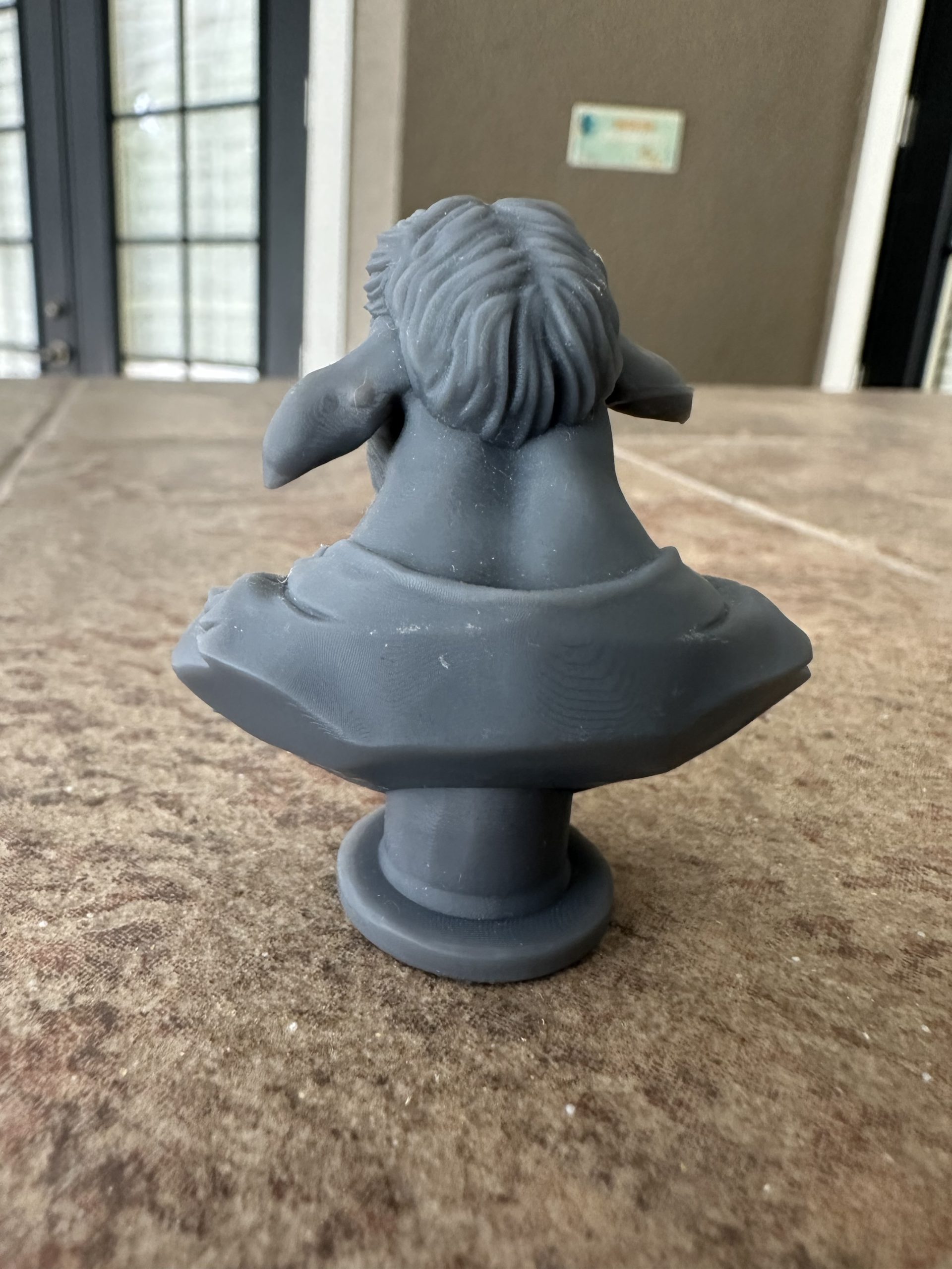 Fir Bolg resin bust, back view