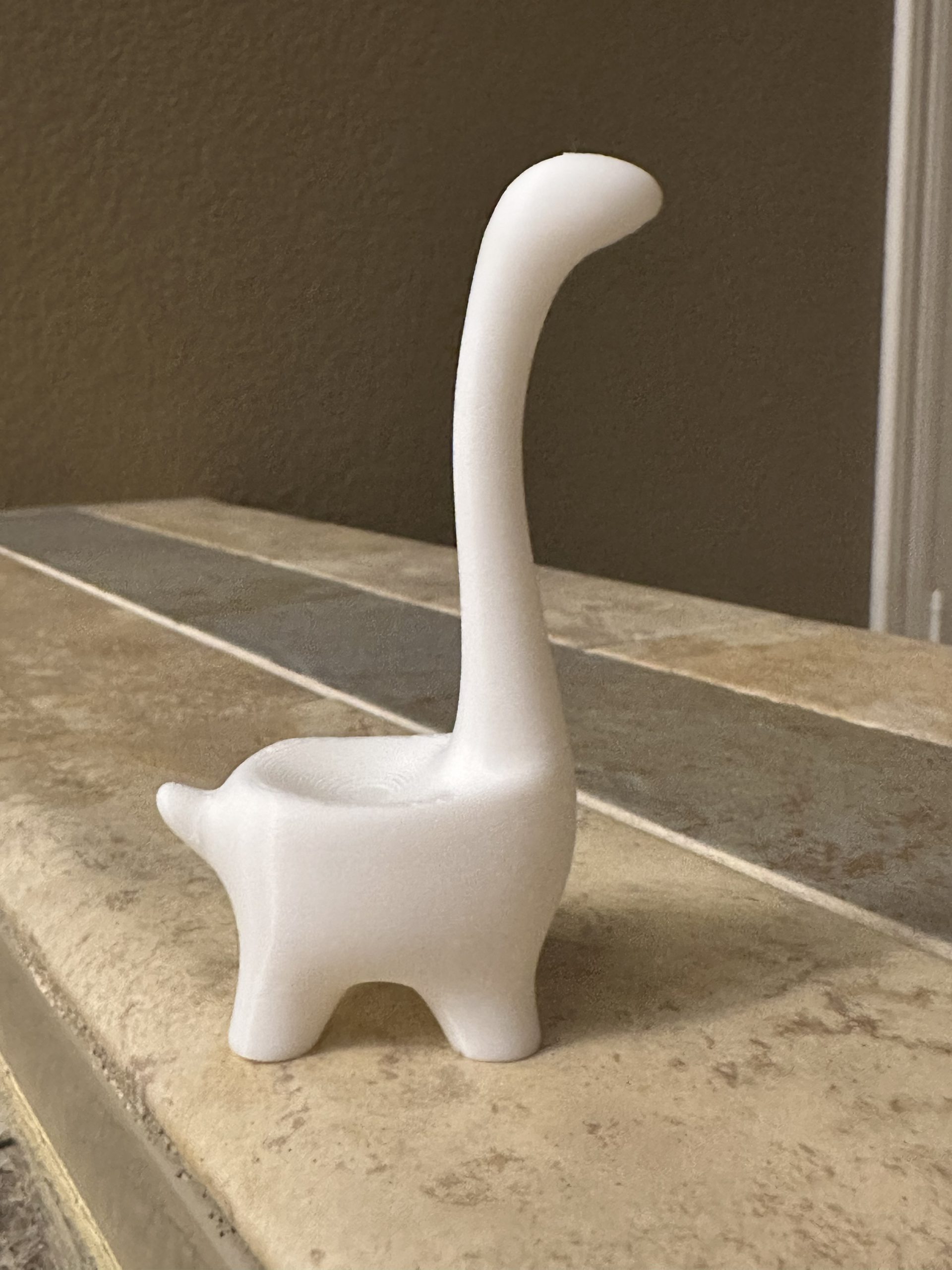 White Ringosaurus ring holder