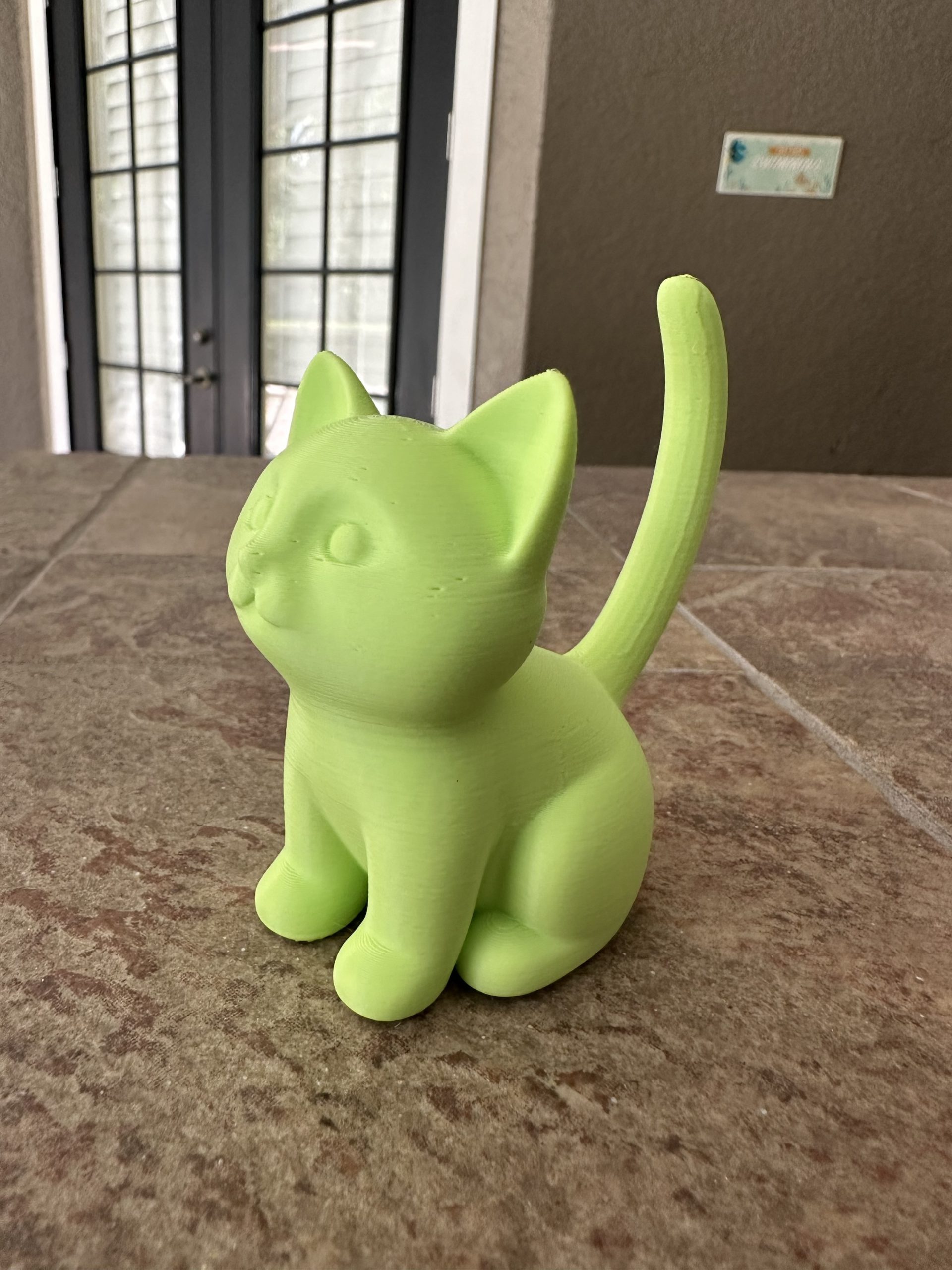 Light green cat ring holder
