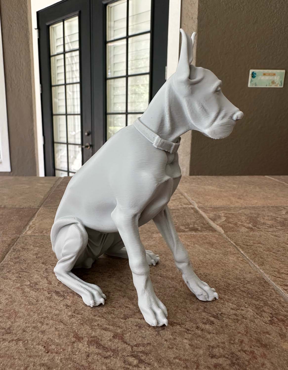 Custom Great Dane sculpture, side view