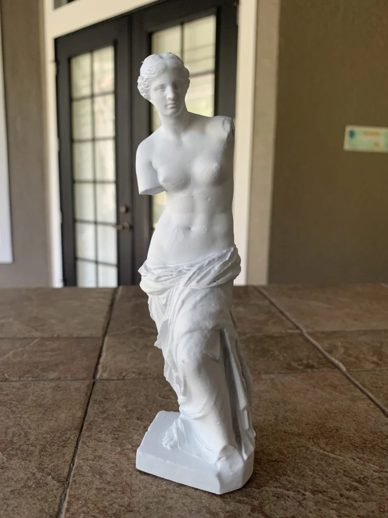 Venus de Milo statue in white